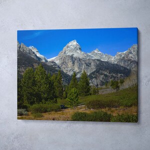 Grand Teton Art Canvas & Metal - Wyoming Tetons Landscape Photography, Teton National Park Wall Decor, Nature Art Print