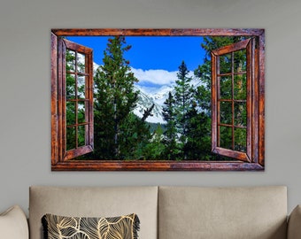 Snowy Colorado Mountains 'Open Window' Art Print