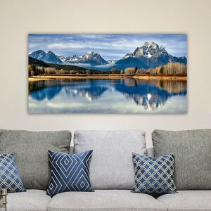 Morning reflection at Teton National park, Oxbow bend in Teton National Park, Grand Tetons, Wyoming photography, Yellowstone art