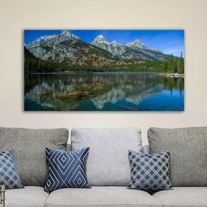 Grand Tetons lake print, Grand Teton art print, Teton National park, Grand Tetons, mountain wall art, mountain lake, Taggart lake