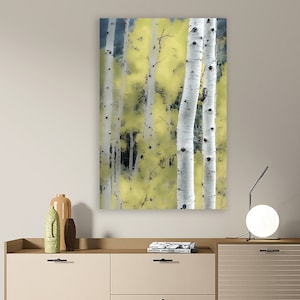 Aspen Tree Canvas Print: Fall Decor, Birch Tree Picture