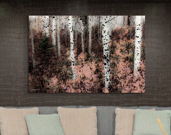 Aspen Tree Abstract Wall Art: Colorado Landscape Triptych