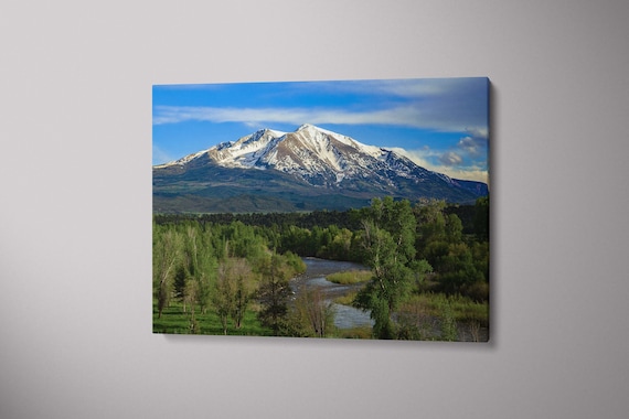 Mount Sopris Canvas Print: Colorado Mountain Wall Art - Etsy