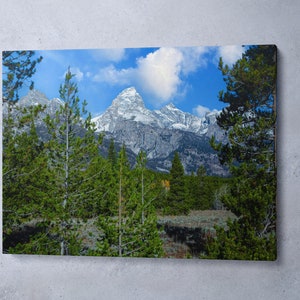 Wall art of the Wyoming Tetons, Grand Teton art, Wyoming art, Tetons canvas, Teton National park, Grand Tetons photography, mountains