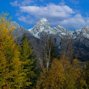 Grand Teton art, Wyoming art, autumn Tetons canvas, Teton National park, Yellowstone national park, Grand Tetons photography, mountain