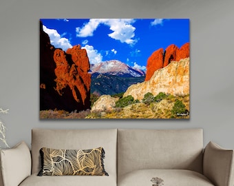 Pikes Peak Canvas Print: Garden of the Gods, Colorado Springs