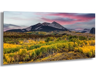 Colorado Rocky Mountains picture, Autumn Wall Art, Fall colors sunset photography