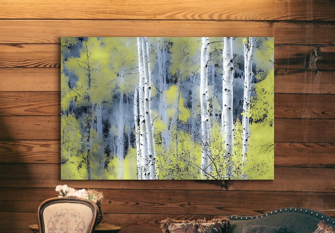 Aspen Tree Wall Art Abstract Wall Art Aspen Trees Mountain Etsy