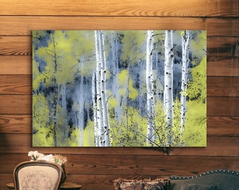 Abstract Aspen Tree Wall Art: Colorado Mountain Forest