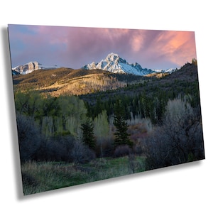 Colorado mountain sunrise print, Colorado wall art, mountain wall art, Telluride Colorado, mountain wall decor, Colorado photography,