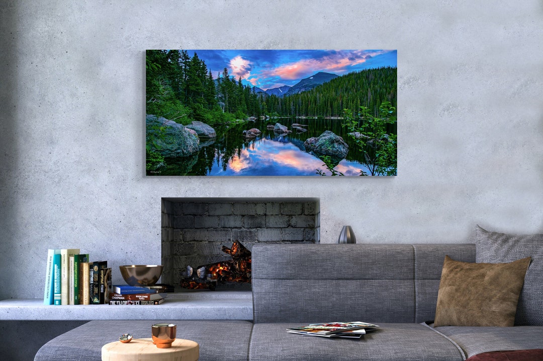 Bear Lake Canvas Print: Rocky Mountain National Park Sunset Reflection ...