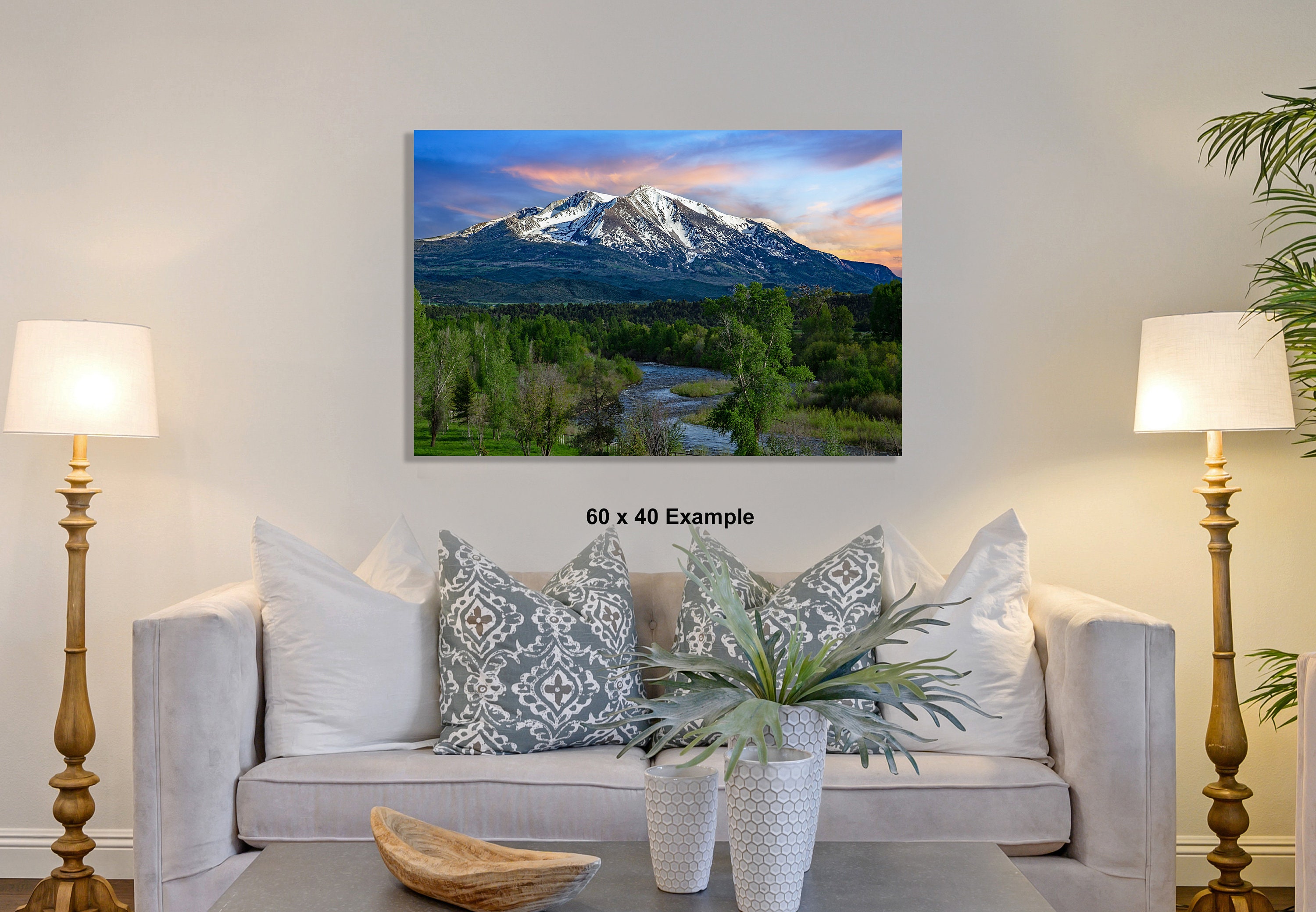 Mt. Sopris Colorado Landscape Picture: Mountain Wall Art - Etsy Israel