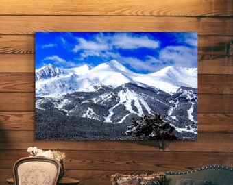Breckenridge Ski Peak Canvas Art: Colorado Cabin Decor