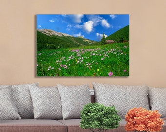 Wildflower print, Colorado wall art, 3 piece wall art canvas, summer wildflower picture, bedroom wall art, home interior pictures,