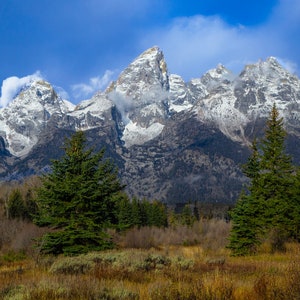 Landscape picture of Tetons, Grand Teton art, Wyoming art, Tetons canvas, Teton National park, Grand Tetons photography, Schwabacher landing