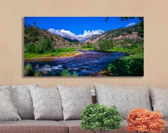 Rocky Mountain National Park Canvas Art: Colorado Stream Landscape