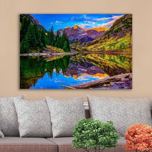 Maroon Bells Canvas Print: Aspen Colorado Autumn Landscape