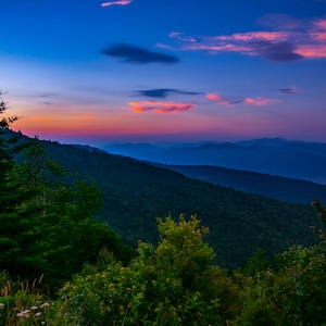 Smoky Mountain sunrise, Blue Ridge Mountains, Asheville art, North Carolina wall art,