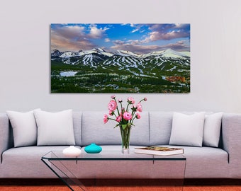 Breckenridge Colorado Canvas Print: Ski Runs Wall Art