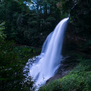 Waterfall poster, North Carolina waterfall, Dry Falls, Highlands North Carolina, waterfall photography, Smoky mountains,