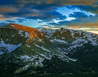 Rocky Mountain Sunset Print: Estes Park Colorado Wall Art