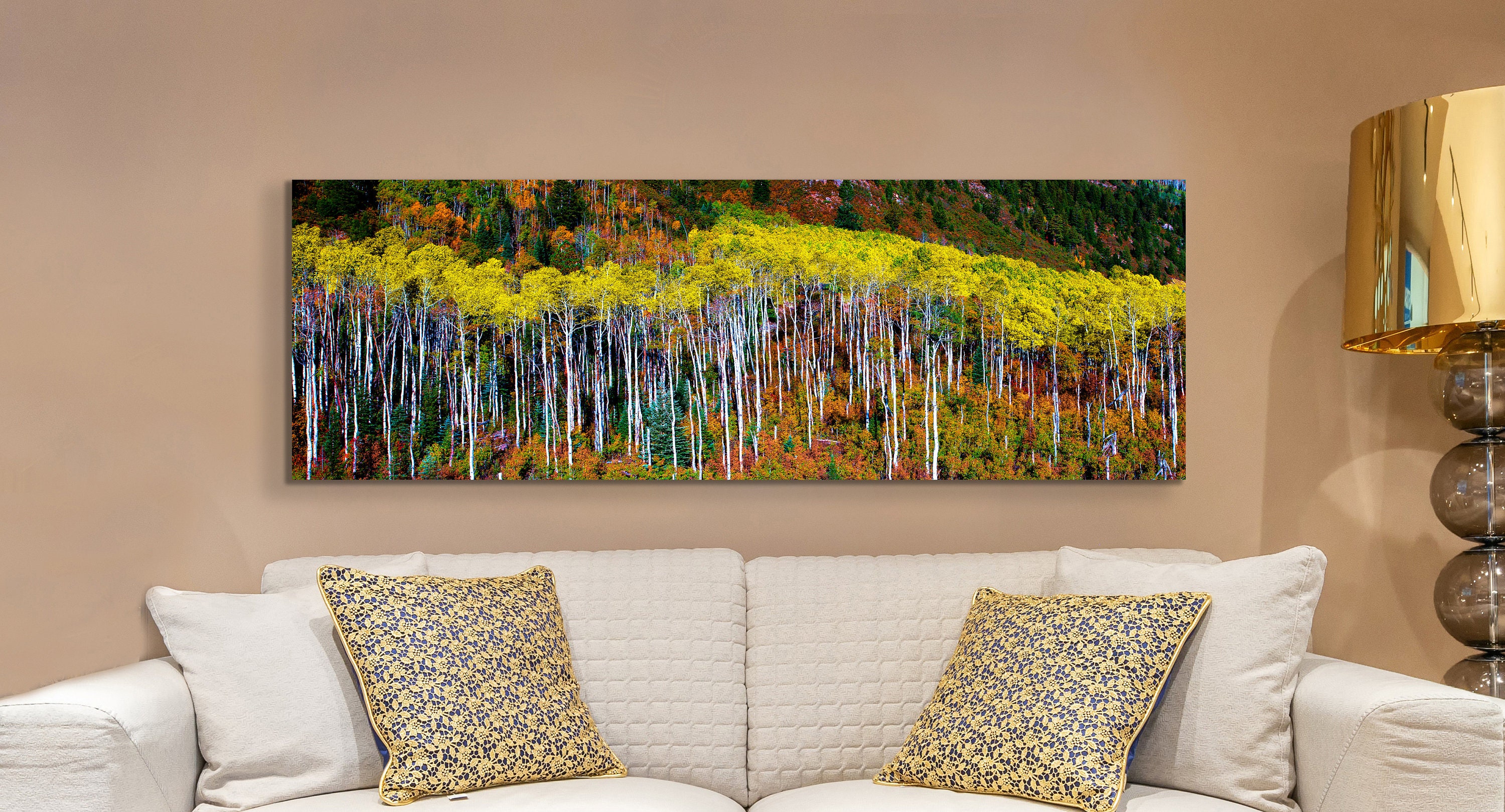 Aspen Trees Panoramic Aspen Tree Wall Art Birth Tree Wall Etsy