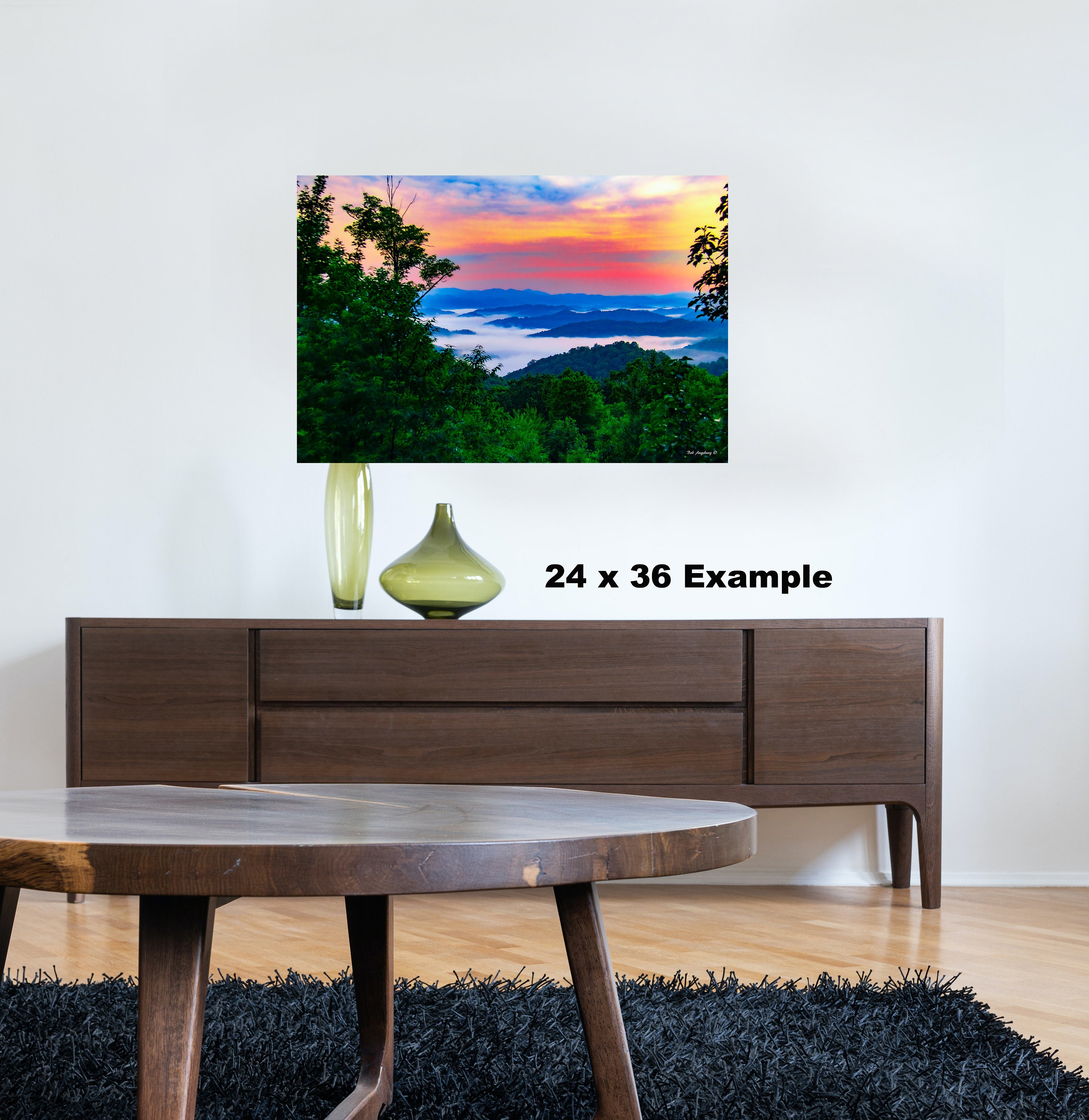 Smoky Mountain Wall Art, Appalachia, Mountain Sunset, Blue Ridge