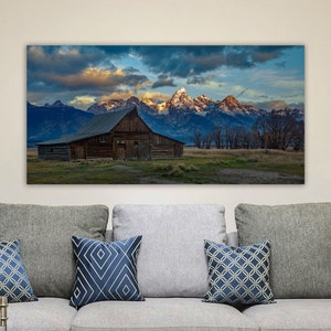 Tetons, Grand Teton art, Barn in Teton National park, Fall colors in the Tetons, Grand Tetons, mountain photography, Wyoming barn