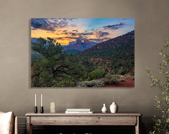 Sedona Sunrise Photo: Cathedral Rock, Arizona Desert Landscape Art