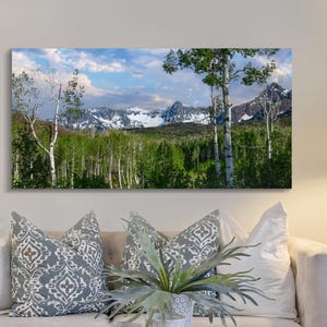 Colorado Mountains Wall Art, San Juan Mountains Spring Landscape, Rocky Mountain Photography Print for Home Decor