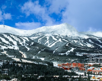 Breckenridge Ski Resort Art Print: Colorado Mountain Home Decor