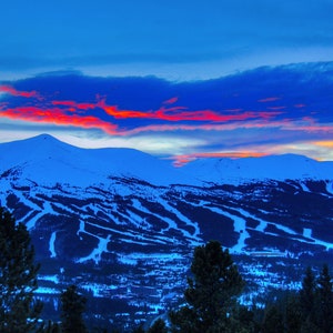 Breckenridge Colorado Sunset Ski Resort Art Print