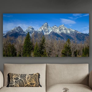 Grand Teton Art: Panoramic Landscape Photography of the Tetons, Stunning Wyoming Mountains, Teton National Park Decor