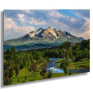 Mt. Sopris Landscape Print - Colorado Mountain Wall Art, Aspen Carbondale Canvas, Metal & Acrylic Mountain Decor