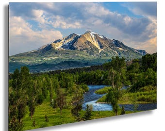 Mt. Sopris Landscape Print - Colorado Mountain Wall Art, Aspen Carbondale Canvas, Metal & Acrylic Mountain Decor