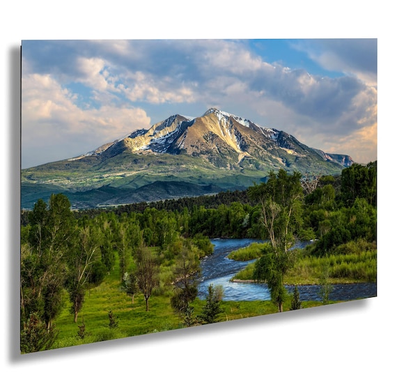 Mt. Sopris Colorado Landscape Print: Mountain Wall Art Canvas