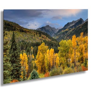 Rocky Mountain autumn print, Colorado landscape wall art, Fall nature wall decor