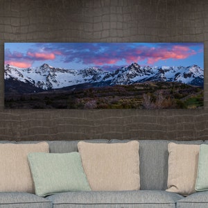 San Juan Mountains Panoramic Print: Colorado Rocky Mountain Wall Art