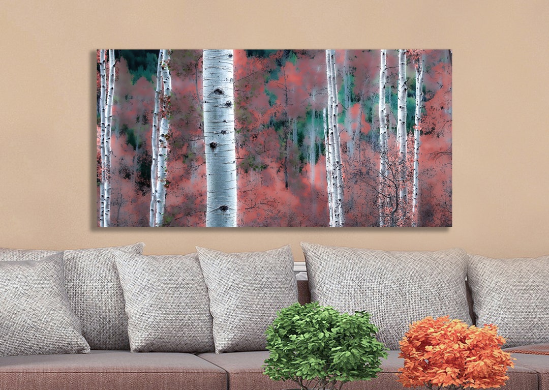 Aspen Tree Wall Art, Aspen Colorado Art, Abstract Wall Art, Autumn