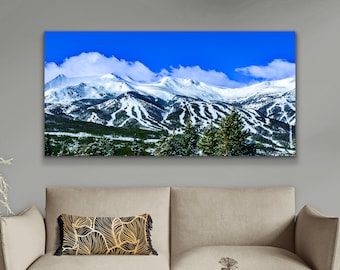 Breckenridge Colorado Canvas Art: Ski Runs Photography, Cabin Decor