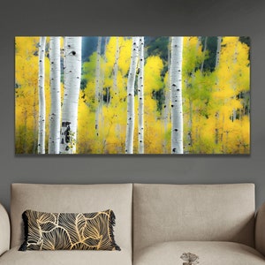 Aspen Tree Photo: Abstract Colorado Autumn Wall Art