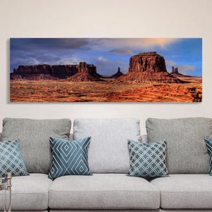 Monument Valley Canvas Print: Southwest Desert Panoramic Wall Art