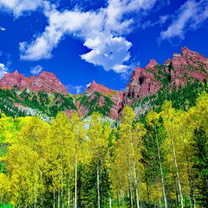 Maroon Bells Photography: Colorado Autumn Aspens, Mountain Wall Art