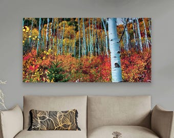 Fall Aspen Tree Canvas Print: Colorado Landscape Photography