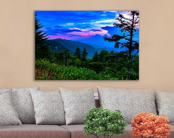 Smoky Mountain Sunset Print: Blue Ridge Parkway Landscape Photo