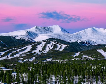 Breckenridge Colorado Ski Resort Art: Winter Mountain Canvas