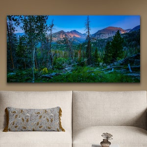Rocky Mountain National Park landscape, mountain wall art, Estes Park photograph, large wall art, Colorado photography on canvas,