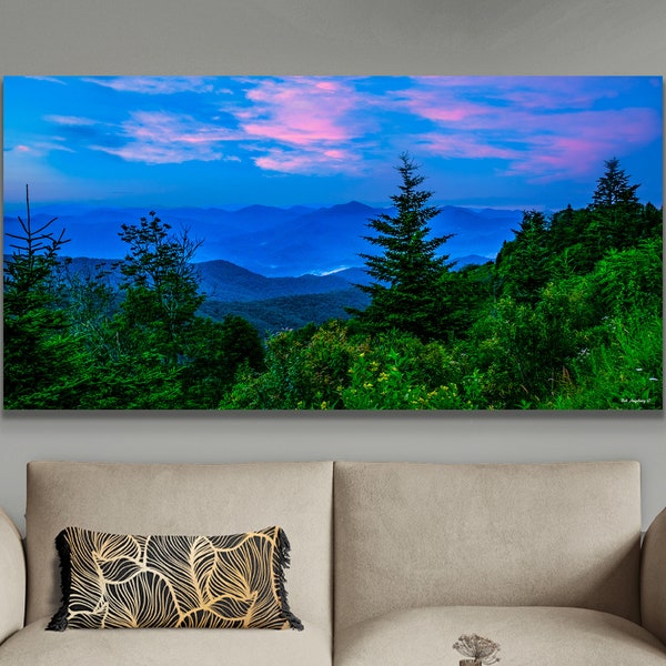 Blue Ridge Mountains Canvas Etsy