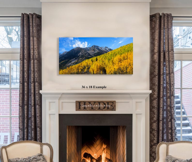 Colorado mountains with aspens, Colorado wall art, Rocky Mountains