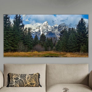 Teton mountain range picture, Grand Teton art, Teton National park, Grand Tetons, mountains, Rocky mountains, Wyoming photography